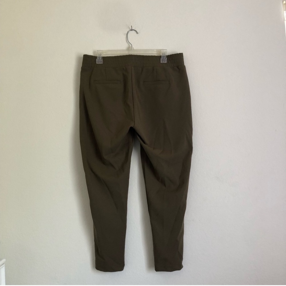 Shinestar Woman’s Tan Tailored Khaki Pleated Dress Pants Elastic Waist Band - Picture 11 of 15